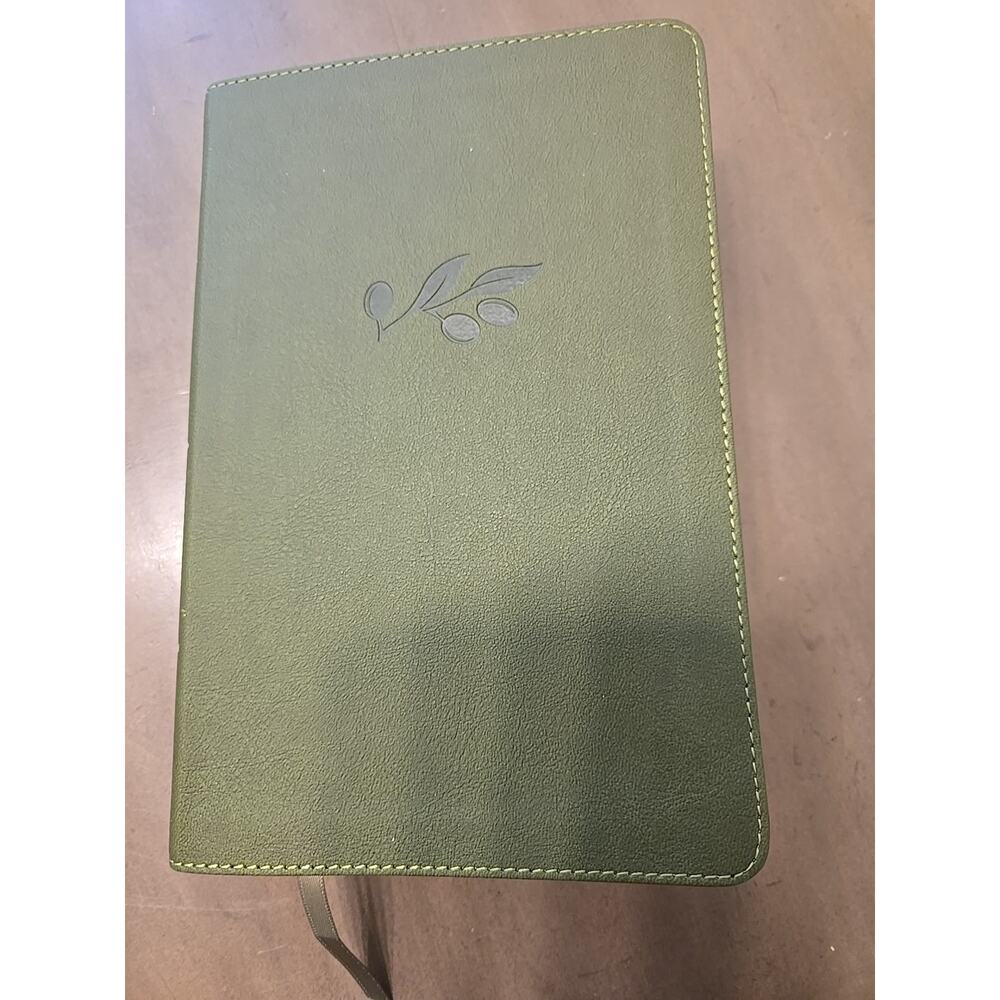 NASB Large Print Personal Size Reference Bible, Olive LeatherTouch